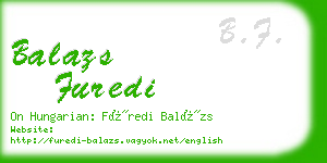 balazs furedi business card